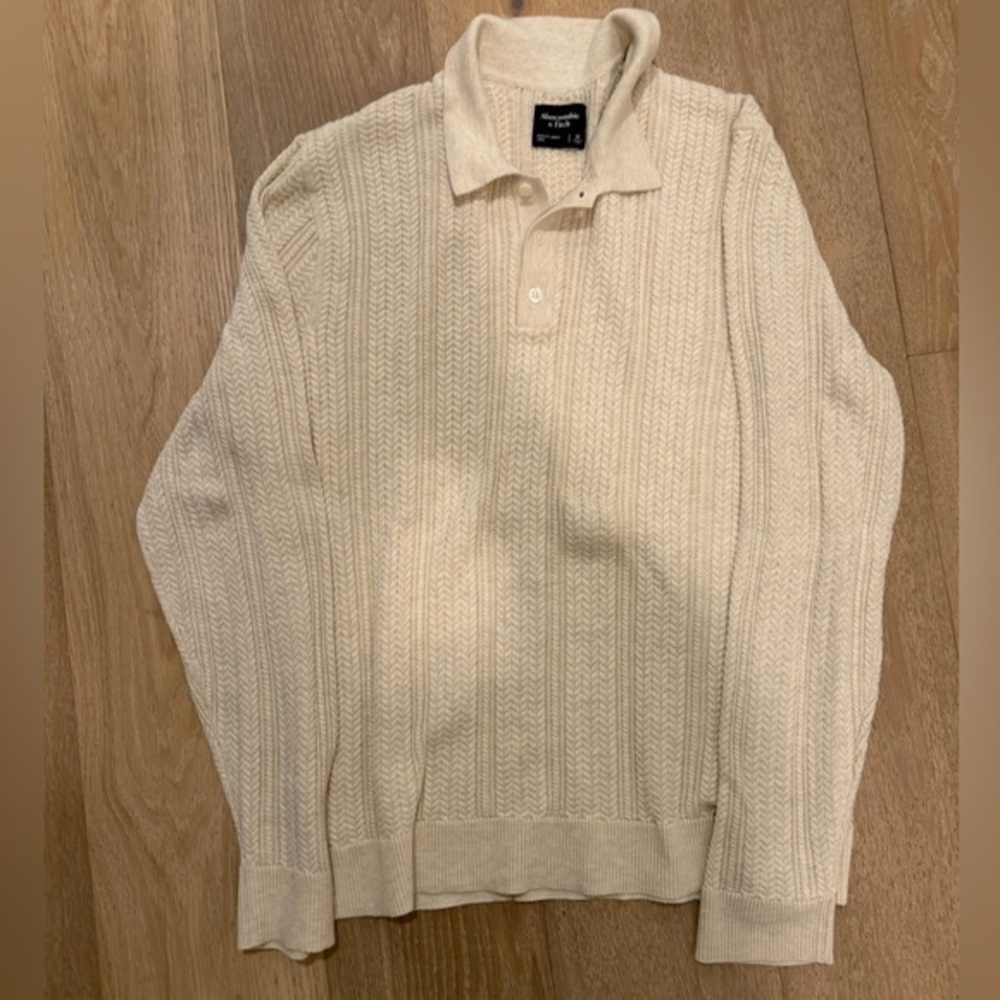 Abercrombie Mens XL Long Sleeve Polo